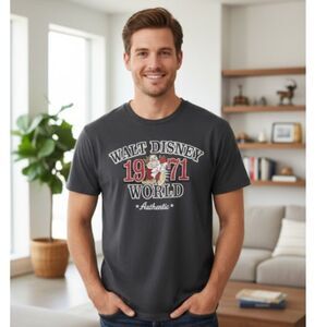 Disney Park Grumpy T Shirt Walt Disney World 1971 Embroidered Authentic Size XL